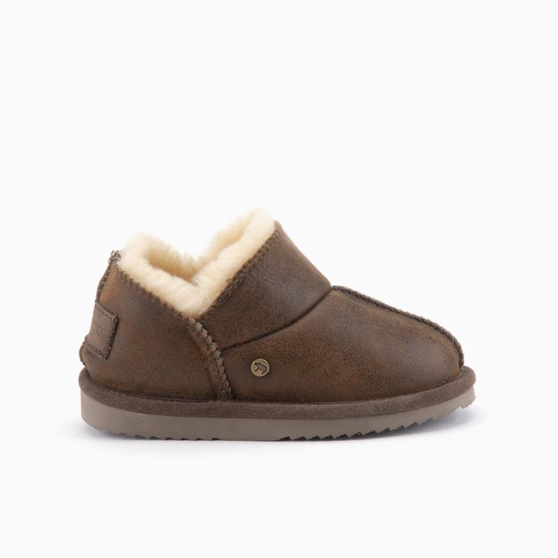 Willow Kids Boot leather cracked Brown